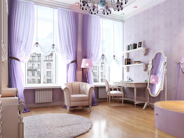 Màu tím Lavender cũng được pha chút trắng. Vì vậy, màu sắc này nhẹ hơn và lan truyền ánh sáng cùng cảm giác mát mẻ tốt hơn màu tím nguyên bản. 